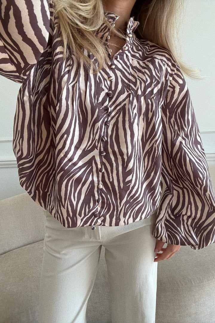 BYIC - Ingeborgic Shirt A23929 - Brown Zebra