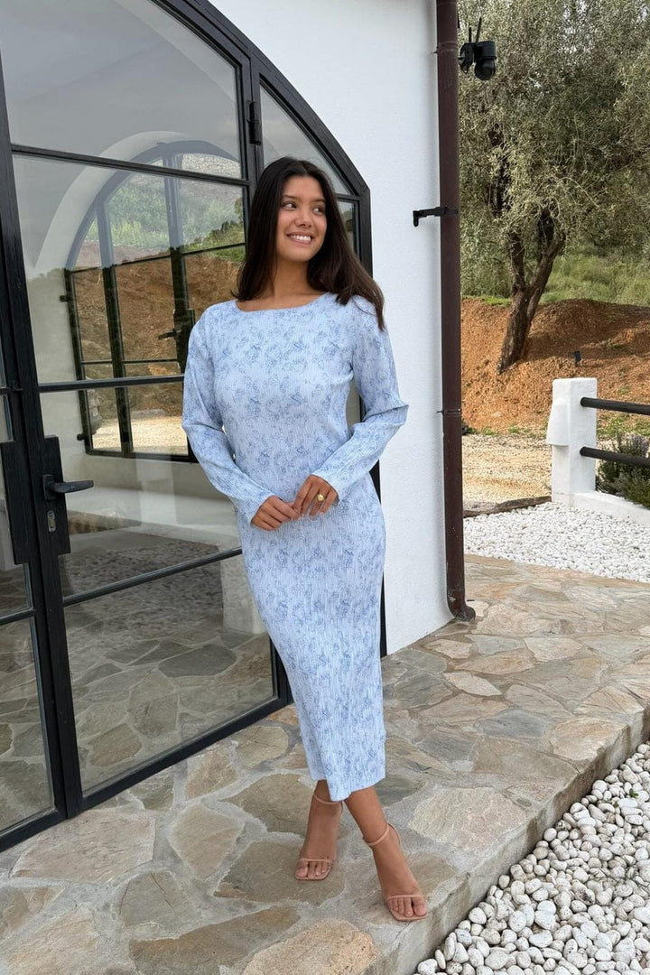 BYIC - Odaic Dress A1015 - Soft Blue Blossom Kjoler 