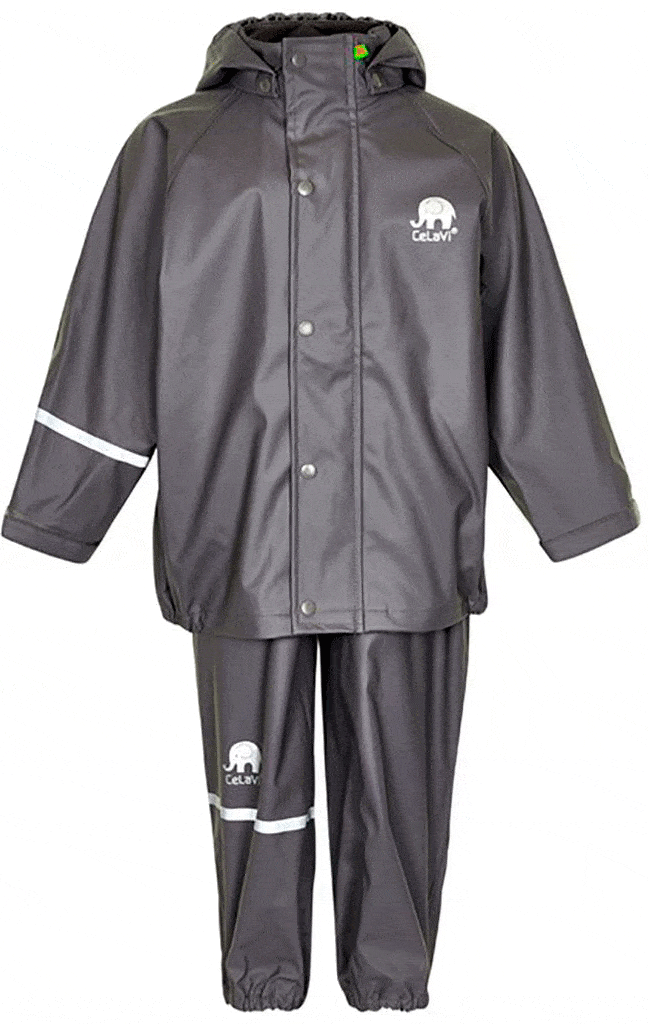 CELAVI - Basic regnsæt (1145) - Grey (174) Regntøj 
