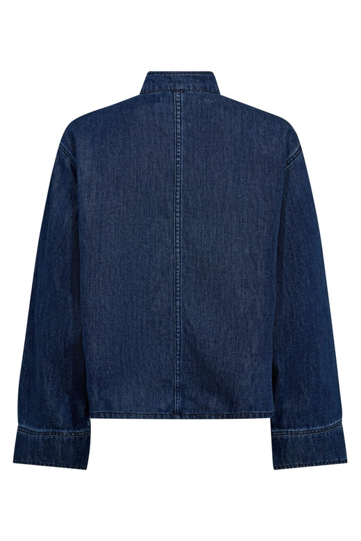 Co´Couture - Azminacc Denim Placket Blouse 35948 - 552 - Denim Blue