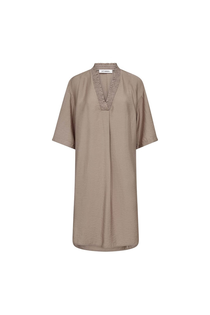 Co´Couture - Callumcc Pleat Tunic V-Dress 46084 - 2006 - Taupe
