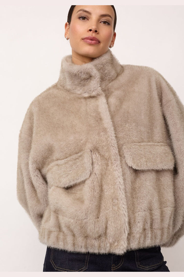 Co´Couture - Casiocc Teddy Jacket 500161 - 65004 - Light Grey
