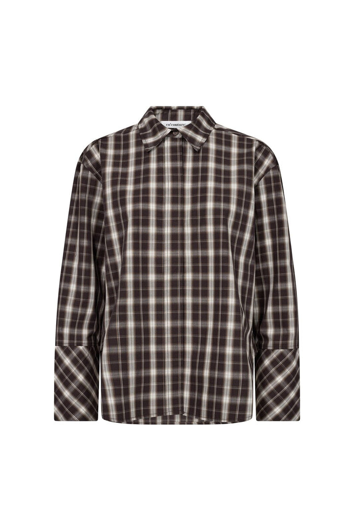 Co´Couture - Cavocc Check Coco Back Shirt 506619 - 20003 - Dark Brown
