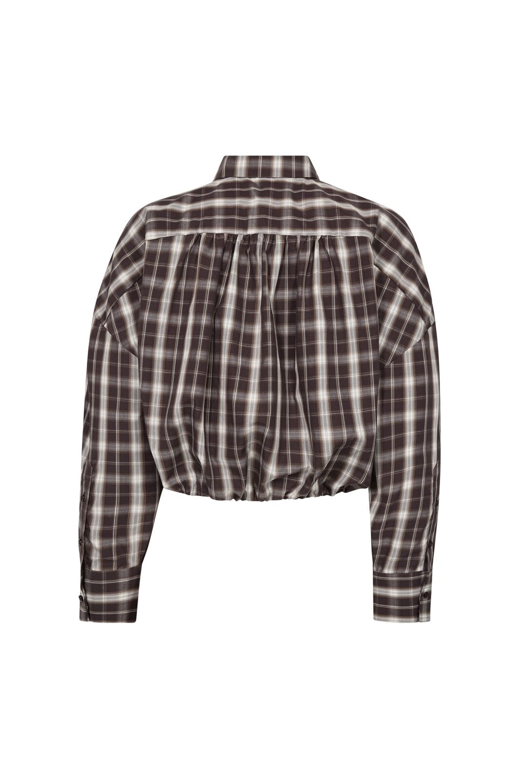 Co´Couture - Cavocc Check Crop Shirt 506620 - 20003 - Dark Brown