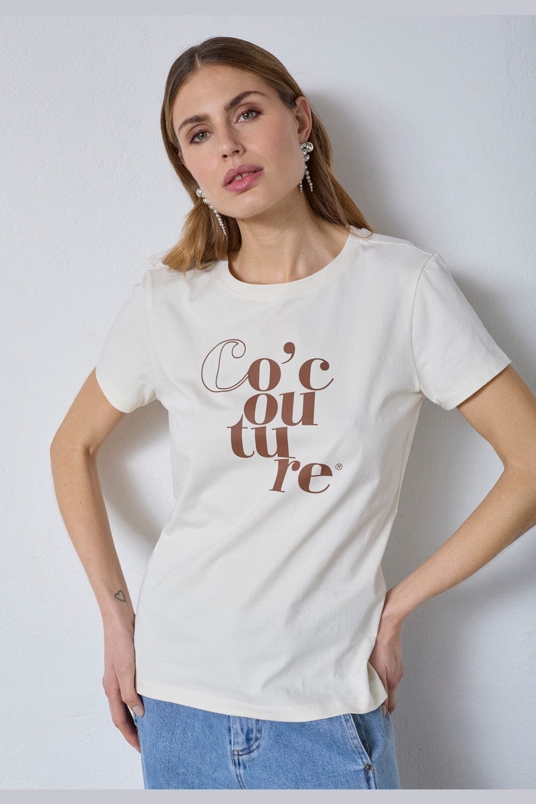 Co´Couture - Cocouturecc Tee 43002 - 11 - Off White