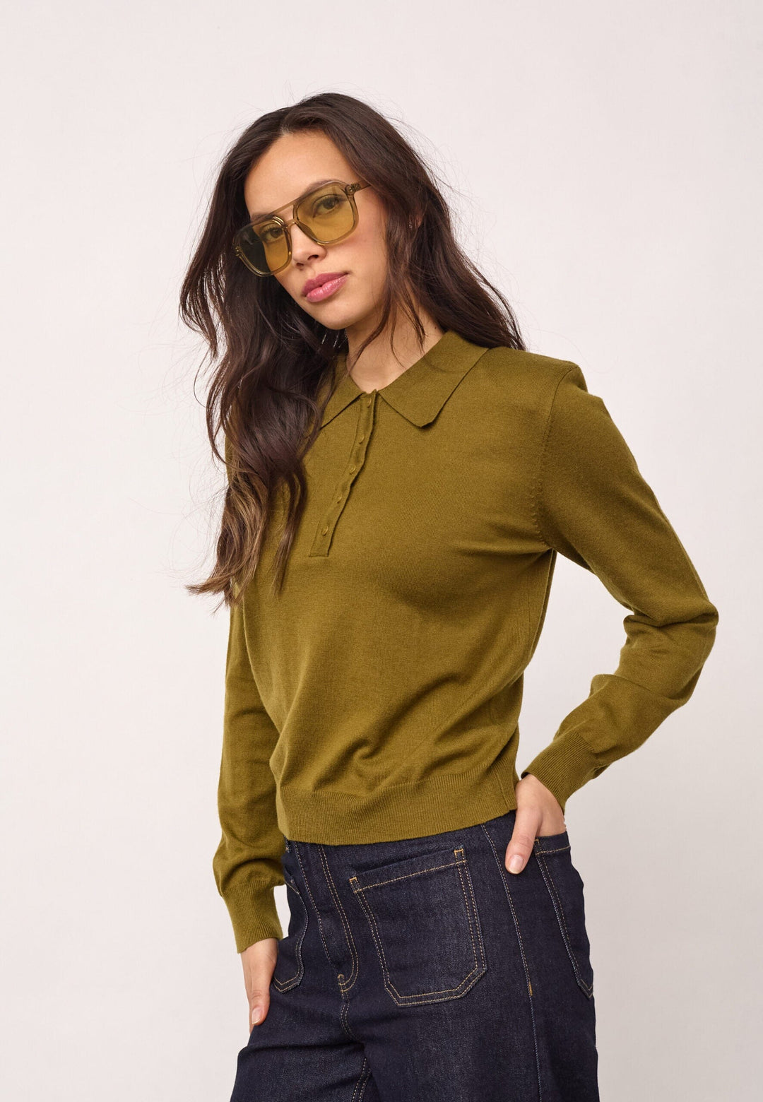 Co´Couture - Corycc Padded Polo Knit 500212 - 60007 - Fern Green Skjorter 