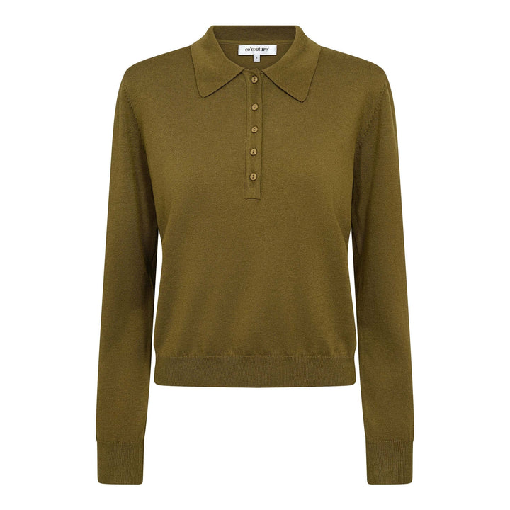 Co´Couture - Corycc Padded Polo Knit 500212 - 60007 - Fern Green Skjorter 