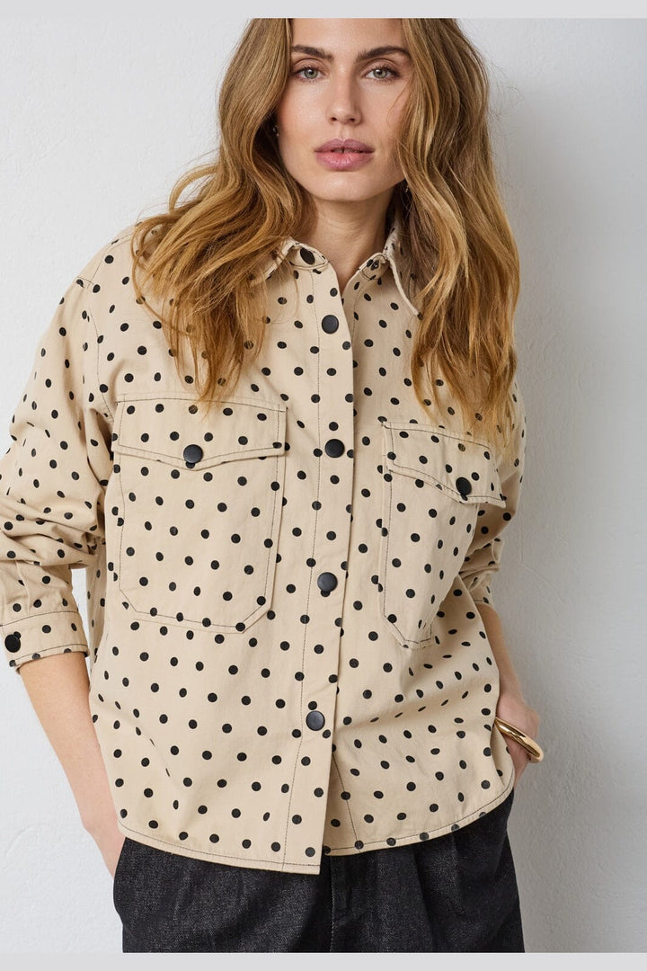 Co´Couture - Diddicc Dot Shirt 45099 - 199 - Bone