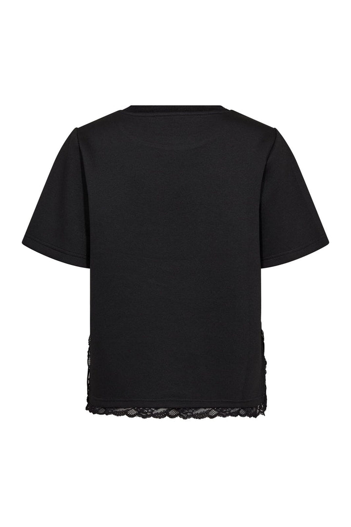 Co´Couture - Evicc Lace Tee 43031 - 96 - Black