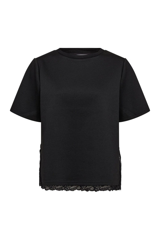 Co´Couture - Evicc Lace Tee 43031 - 96 - Black