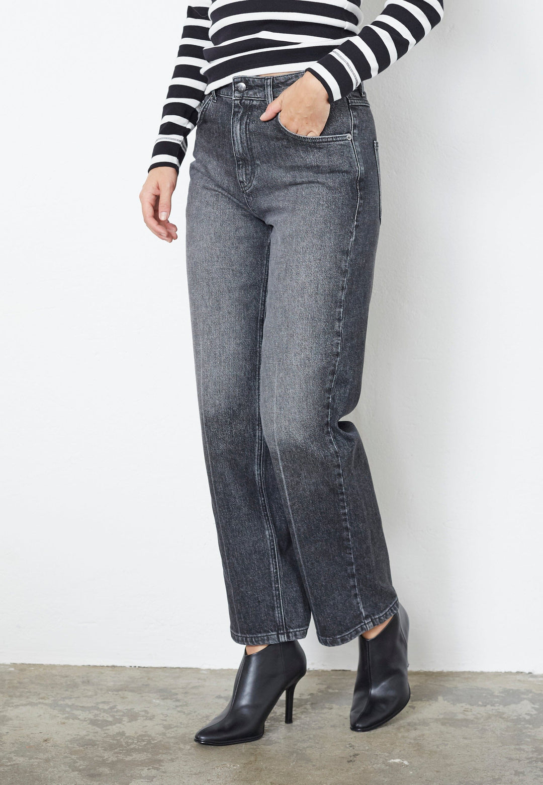 Co´Couture - Femmecc Straight Crease Jeans 31605 - 635 - Stone Bukser 