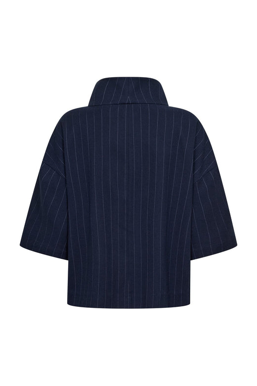 Co´Couture - Gabiecc Pin Funnel Neck Blouse 500465 - 40007 - Navy