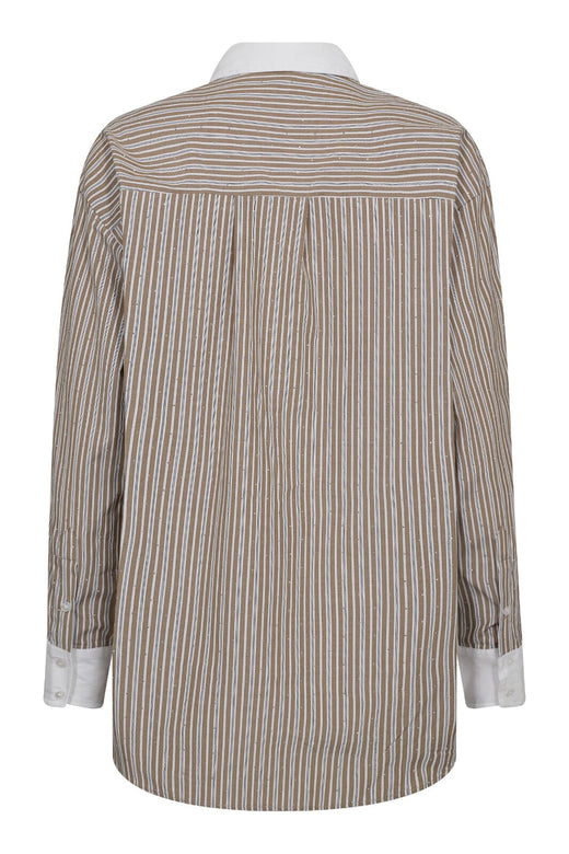Co´Couture - Grantcc Gem Stripe Shirt 35773 - 154 - Walnut