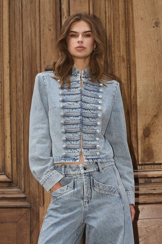 Co´Couture - Jacksoncc Officer Denim Jacket 500800 - 45007 - Bleach Denim Jakker 