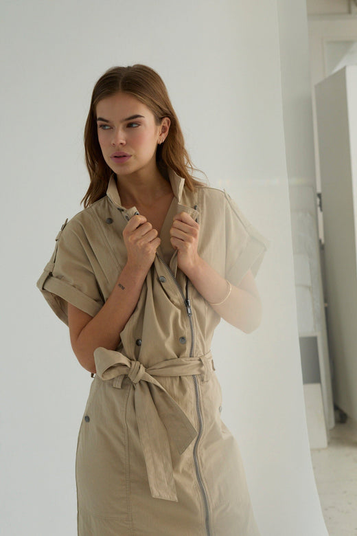 Co´Couture - Keshacc Ss Dress 46074 - 320 - Bisquit Kjoler 