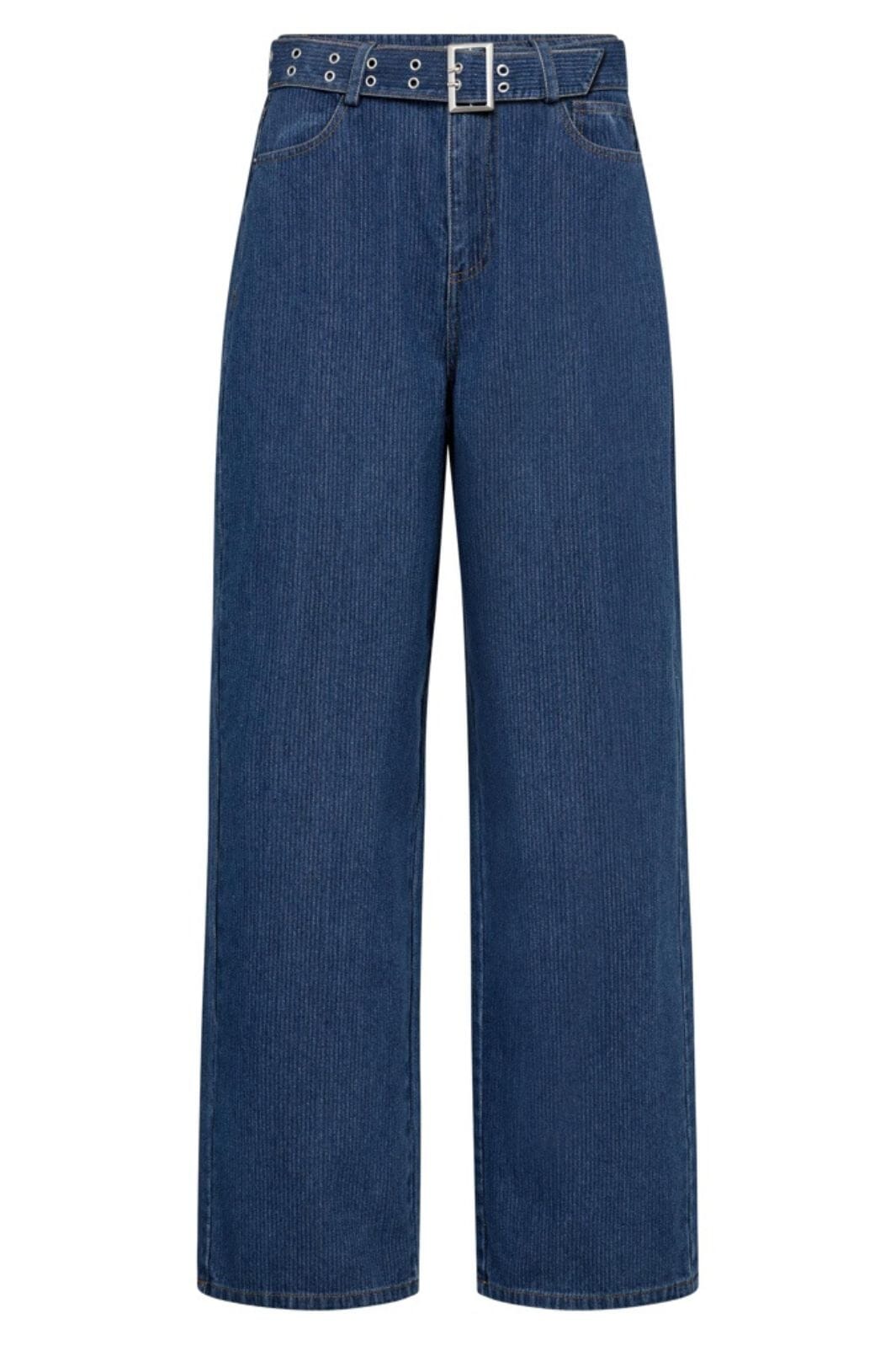 Co´Couture - Kimmycc Belt Jeans 41031 - 555 - Dark Denim Bukser 