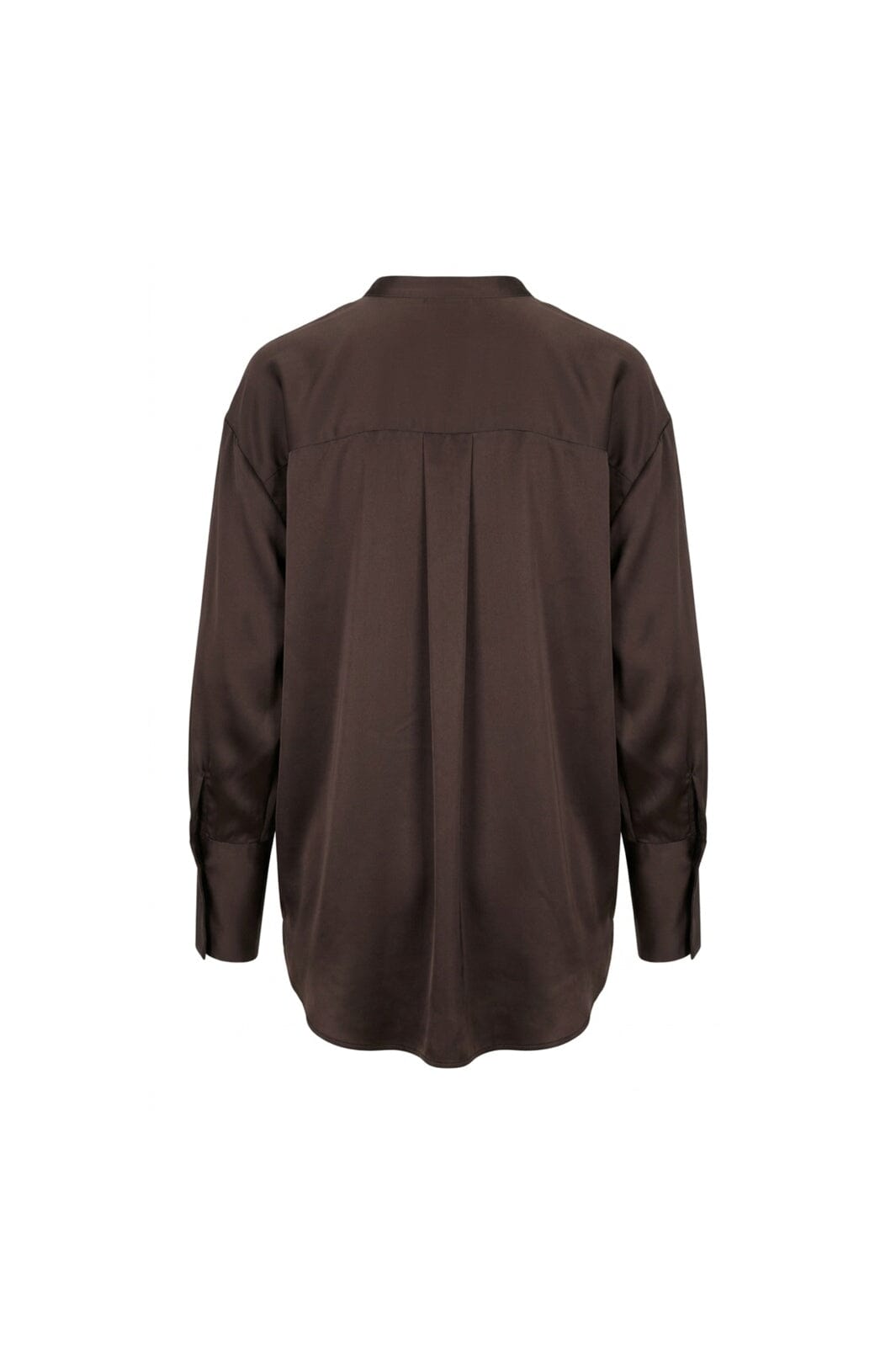 Co´Couture - Lauracc Mandarin Shirt 506623 - 20003 - Dark Brown