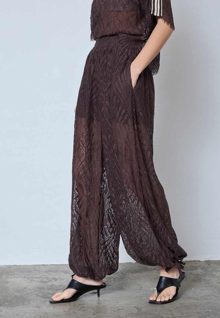 Co´Couture - Leticc Balloon Pant 41107 - 145 - Dark Brown Bukser 