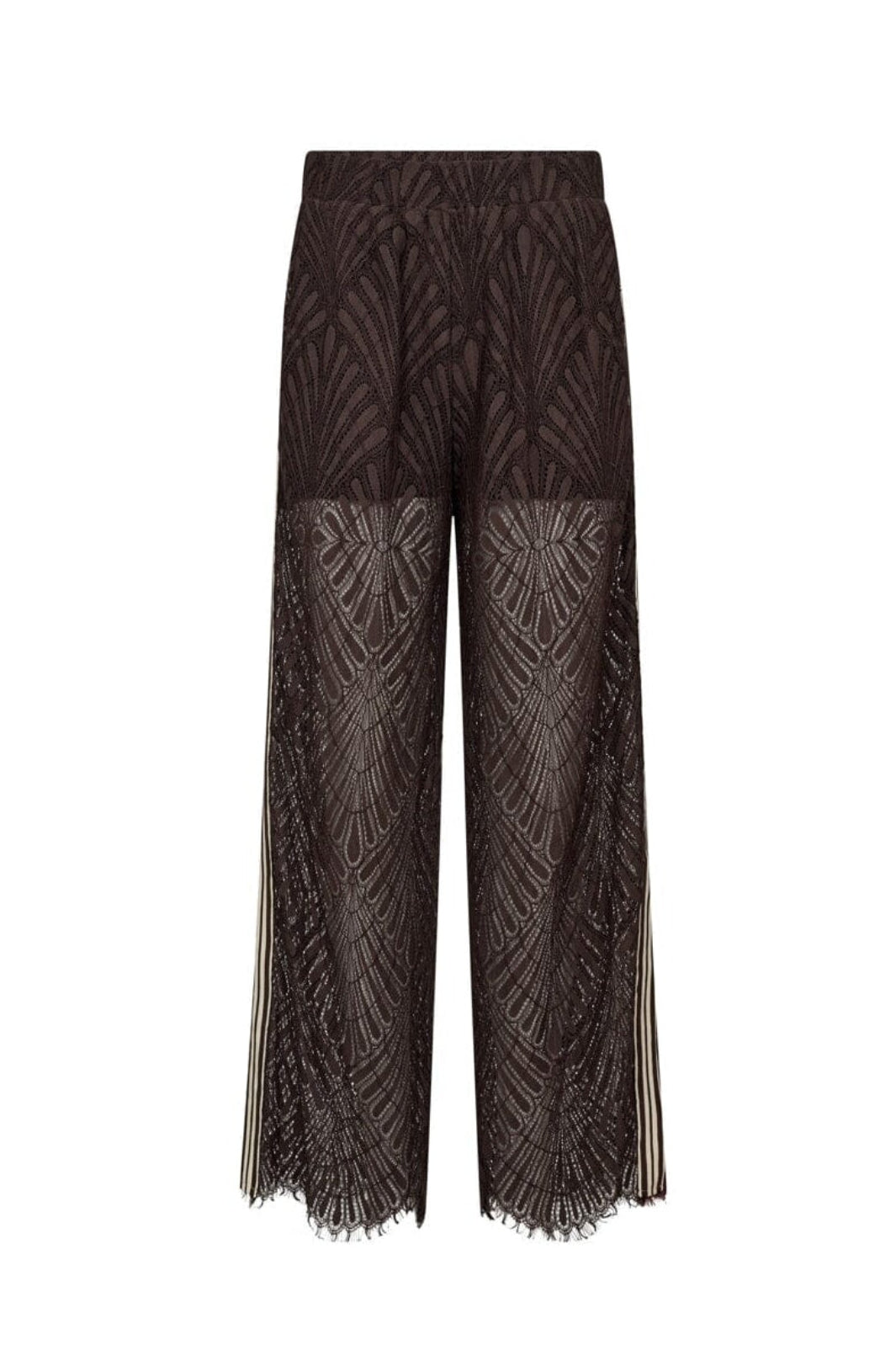 Co´Couture - Leticc Lace Panel Pant 41050 - 145 - Dark Brown