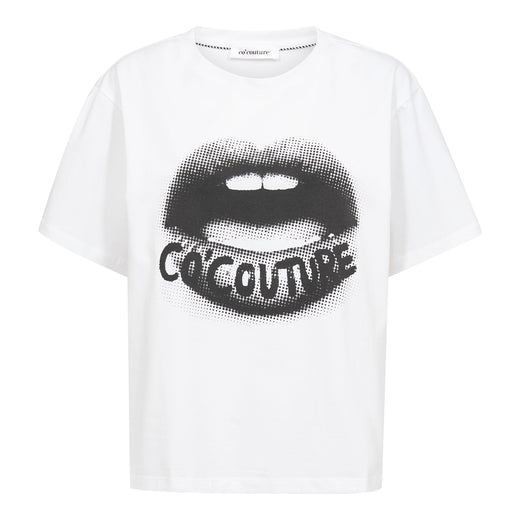 Co´Couture - Lipcc Coco Box Tee 500066 - 10001 - White T-shirts 