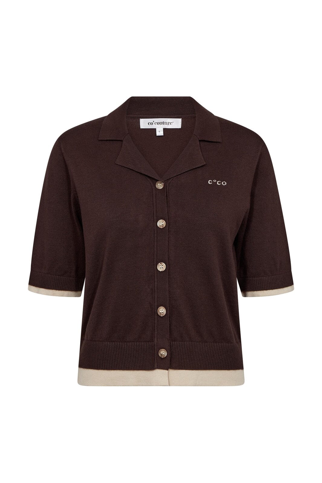 Co´Couture - Luecc Crop Cardigan 42019 - 145 - Dark Brown