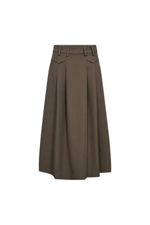 Co´Couture - Lunacc Pocket Pleat Skirt 34222 - 154 - Walnut