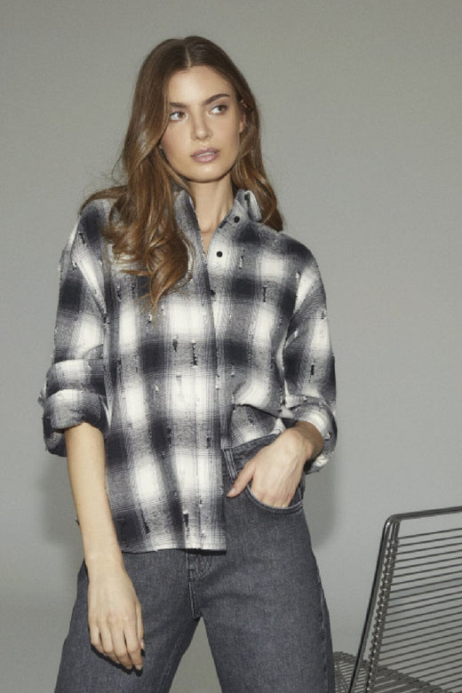 Co´Couture - Mobycc Check Shirt 35900 - 96 - Black Skjorter 