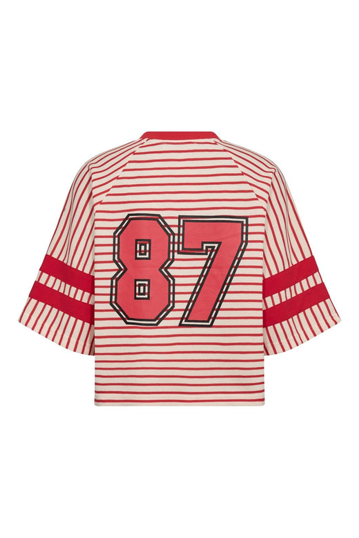 Co´Couture - Normacc Stripe 87 Tee 43025 - 66 - Flame