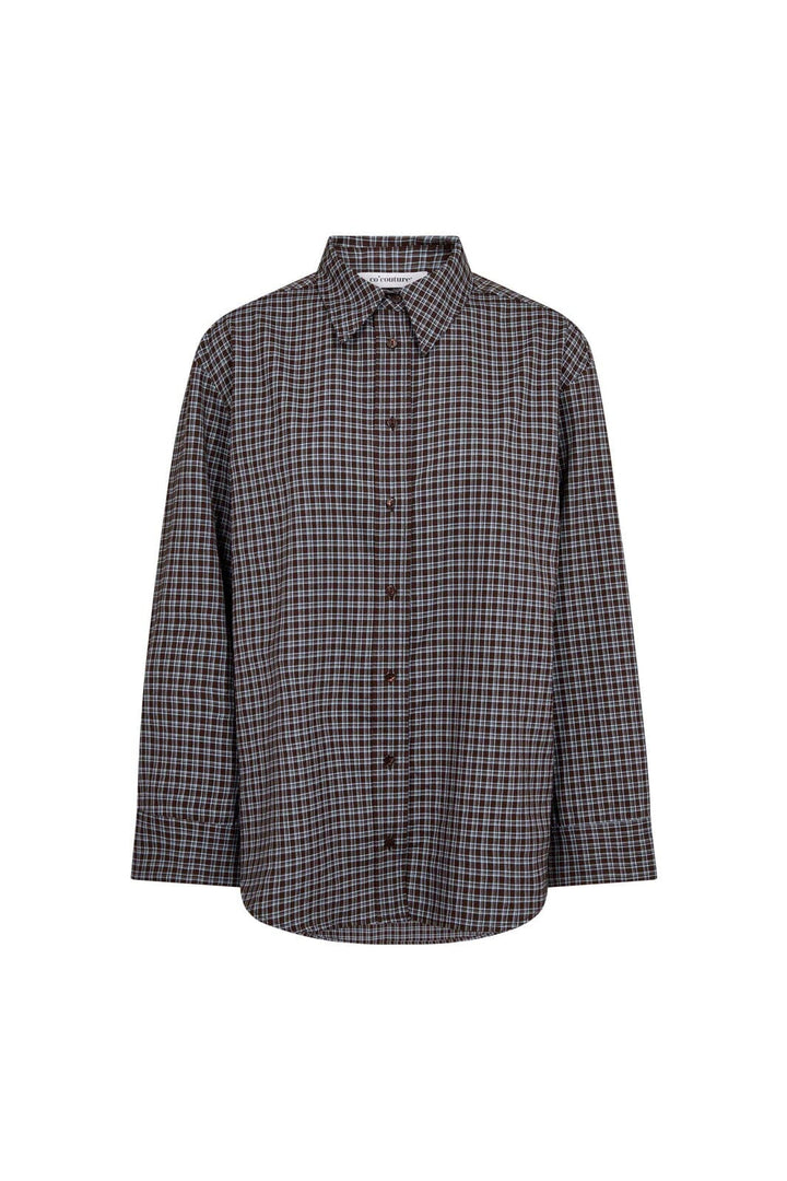 Co´Couture - Odemcc Check Cuff Shirt 500262 - 20003 - Dark Brown