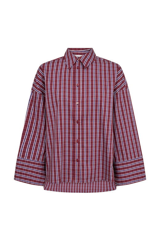 Co´Couture - Reneecc Check Cuff Shirt 500375 - 30006 - Berry Red