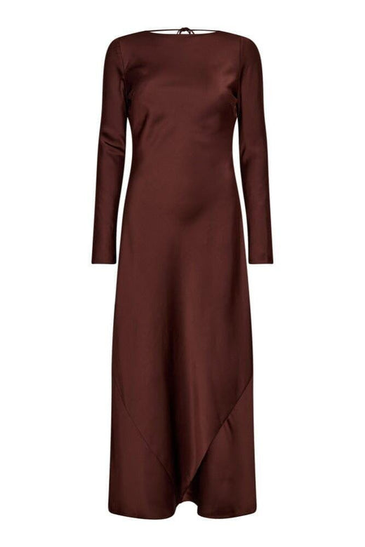Co´Couture - Safiracc Waterfall Back Dress 36564 - 145 - Dark Brown Kjoler 