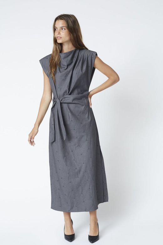 Co´Couture - Sagacc Long Dress 46013 - 139 - Mid Grey Kjoler 