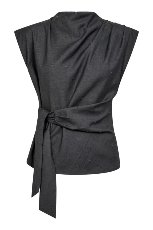 Co´Couture - Sagacc Pleat Top 35760 - 139 - Mid Grey