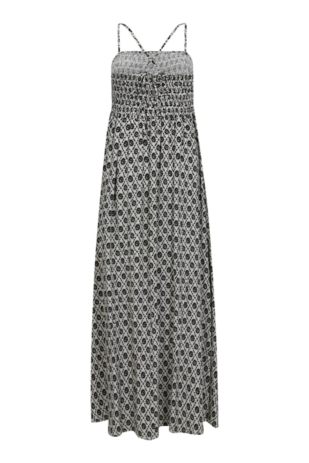 Co´Couture - Sofiacc Smock Strap Dress 36484 - 1196 - Offwhite-Black
