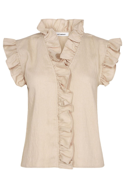 Co´couture - Suedacc Frill Top 35213 - 199 Bone Toppe 