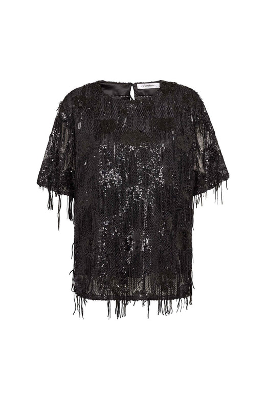 Co´Couture - Tyracc Sequin Ss Blouse 500535 - 65001 - Black