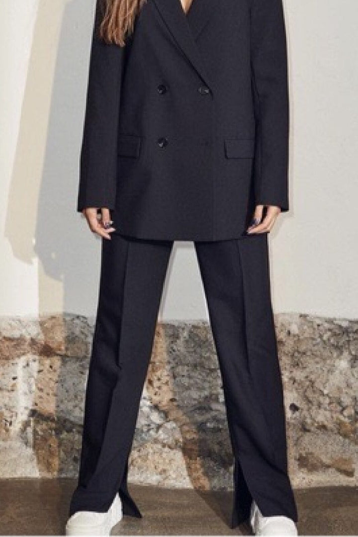 Co´couture - Vola Slit Pant - Black Bukser 