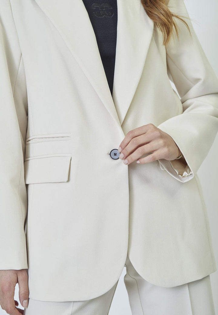 Co´Couture - Volaccsingleoversizeblazer 30050 - 199 - Bone Blazere 