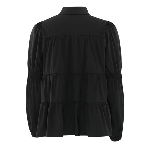 Continue - Sanna Gold Buttons 15085 - Black Bluser 