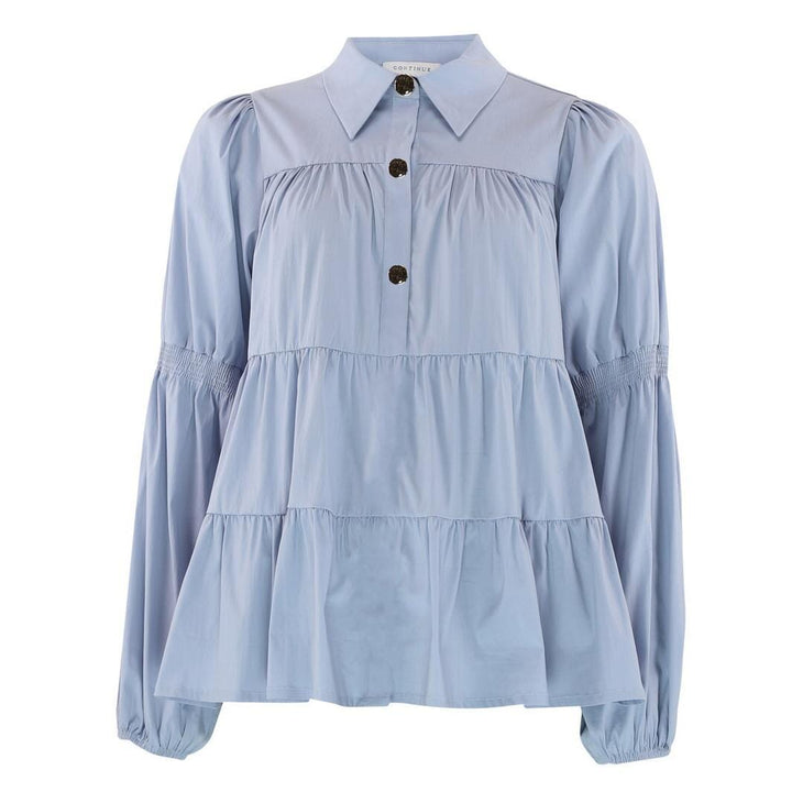 Continue - Sanna Gold Buttons 15085 - Light Blue Bluser 