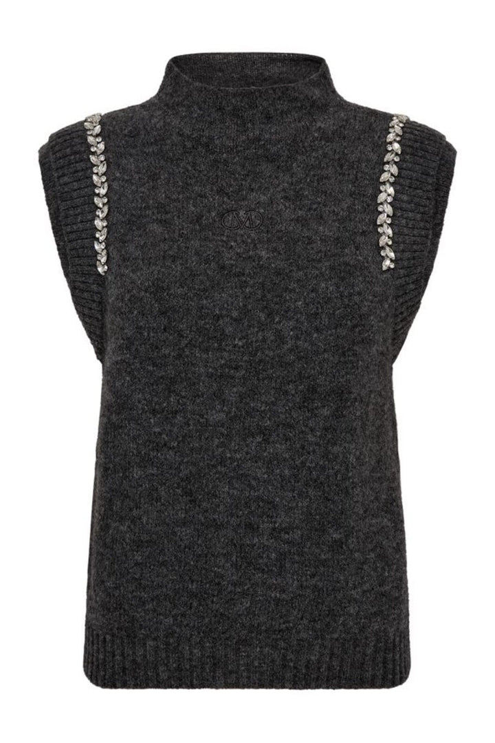 Copenhagen Muse - Cmibra-waistcoat 206832 - 1050 Dark Grey Melange Strikbluser 