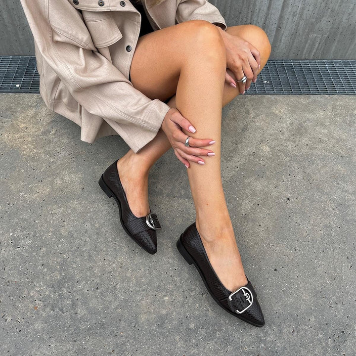 Copenhagen Shoes - My Succes CS8962 - 847 - Dark Brown Ballerinaer 