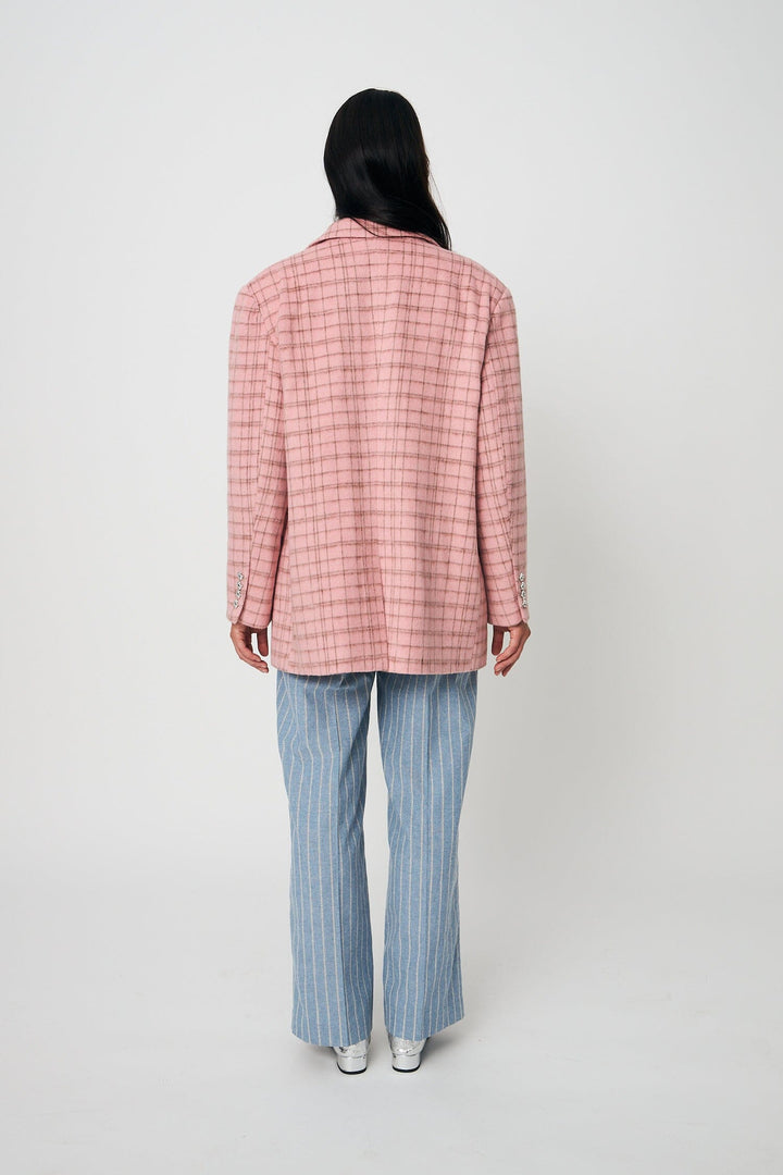 Cras - Boss Blazer C599 - 8114 - 8114 Pink Check Blazere 