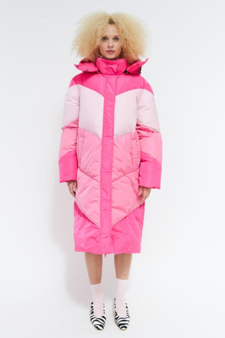 Cras - Cami Puffer Jacket C240346 - Light Pink Combo