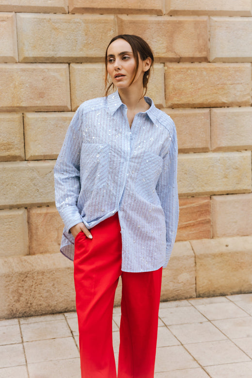 Cras - Ellie Shirt C606 - 8061 - 8061 Blue Multi Stripe Skjorter 