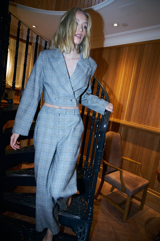 Cras - Nate Blazer C581 - 9993 Black Silver Check Blazere 