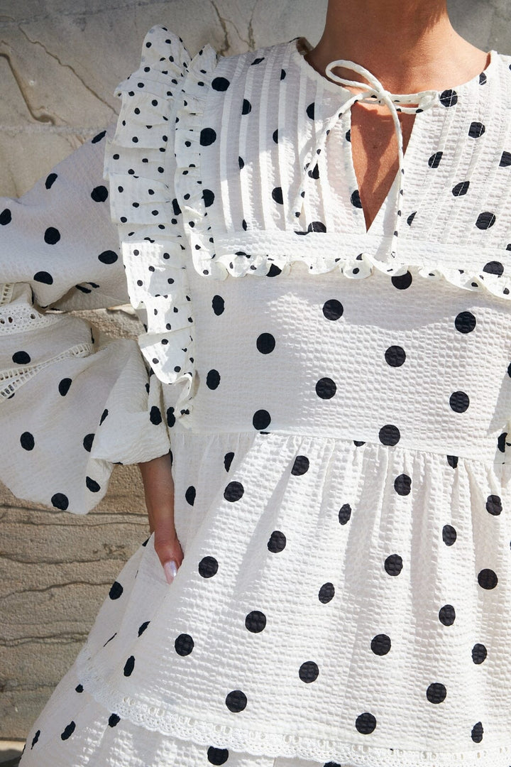 Cras - Western Dress CE1040 - 8143 - 8143 White Polka