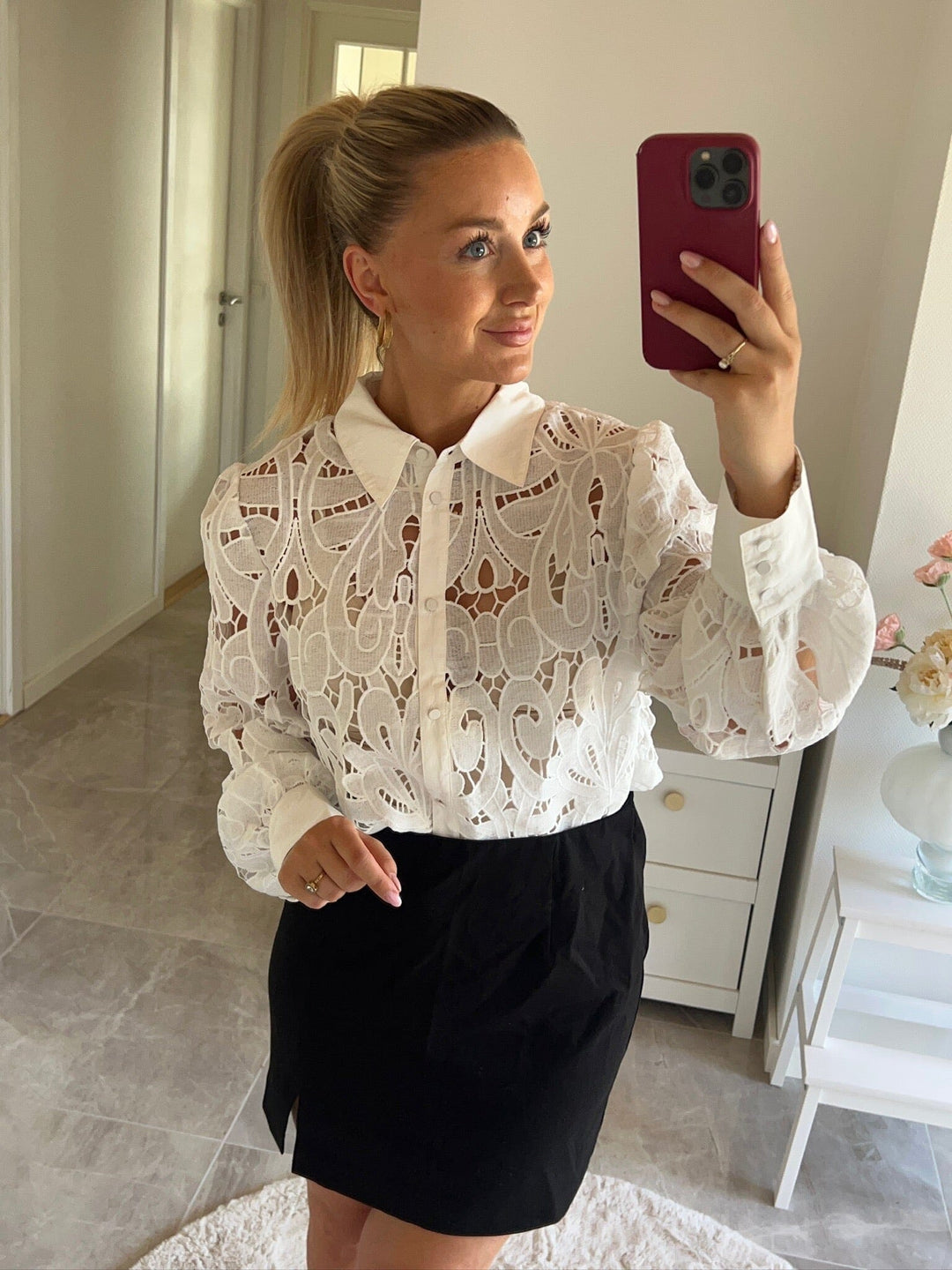 Dear Molly - Birthe Shirt - White Skjorter 