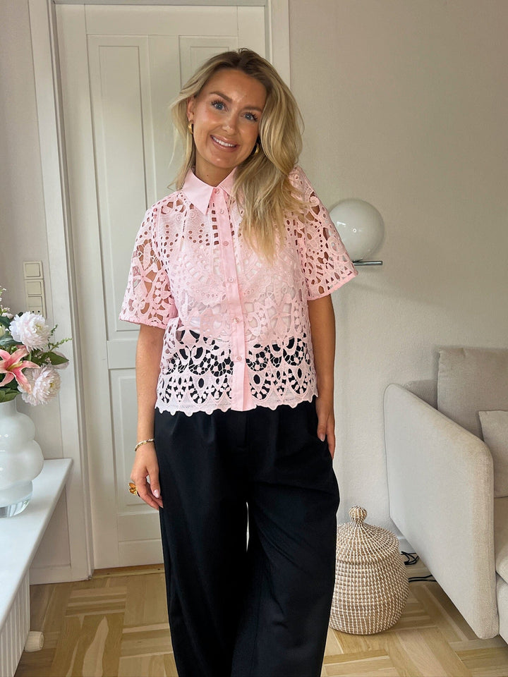 Dear Molly - Broderi Shirt Shirt Ch168459b - Pink Skjorter 