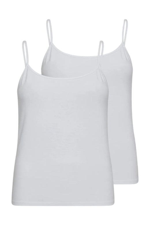 Decoy - Top Narrow Straps 2-Pack 8600-19 - 1 - Hvid Toppe 